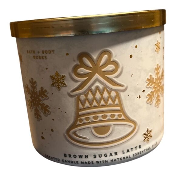 ๐ Bath &โBody Works 3 Wick Candle Brown Sugar Latte - Picture 1 of 3